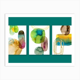 Abstract Watercolor Set Art Print