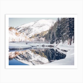 Winter Mountain Lake Art Print