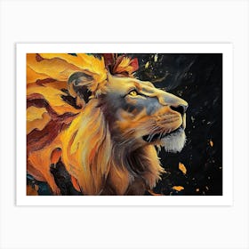 Lion Animal Abstract 6 Art Print