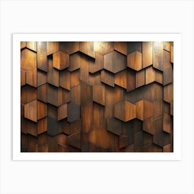 Wooden Wall 1 Art Print