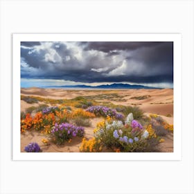 Wildflowers In The Desert Paintings Art Print 1 Art Print