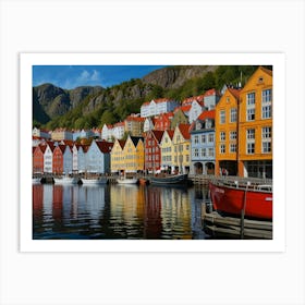 Bergen City 3  Art Print