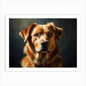 Golden Retriever Portrait Art Print