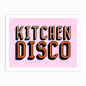 Kitchen Disco Orange and Pink Art Print