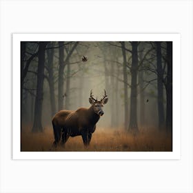 Deer In The Forest Art Print