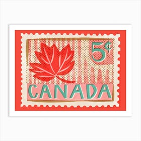 Canada Postage Stamp Art Print