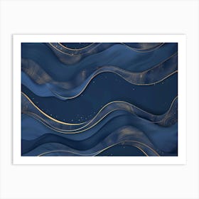 Gold Wavy Background Poster