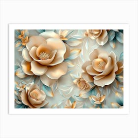 Wallpaper Roses Art Print