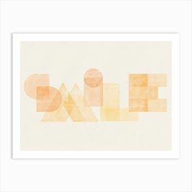 Smile  - Typographic Print Art Print