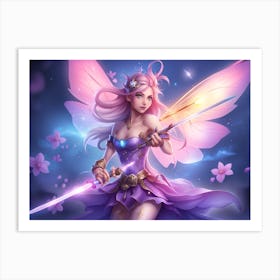 Fairy With Sword Art Print