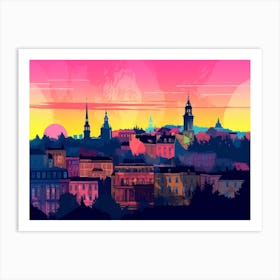 Lviv Skyline Art Print
