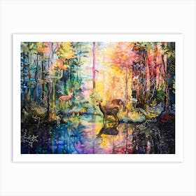 Forest At Dawn 1 Art Print