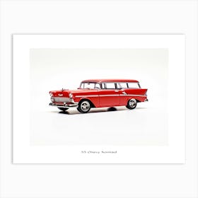 Toy Car 55 Chevy Nomad Red Poster Art Print