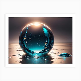 Water Sphere Art Print