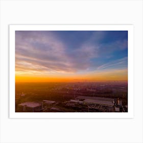 Poster artistico di Milano Italia Stampa artistica di poster tramonto Art Print