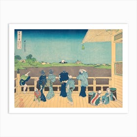 Sazai Hall At The Temple Of The Five Hundred Arhats, Katsushika Hokusai Art Print