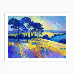 Blue Sky With Purple Trees Art Print