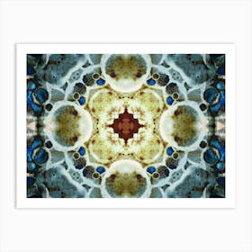 Modern Abstraction Blue Watercolor Decor 3 Art Print