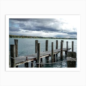 Pier On The Lake Art Print