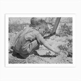 Son Of Farm Worker At The Fsa (Farm Security Administration) Labor Camp, Caldwell, Idaho By Russell Lee Art Print