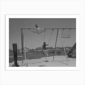 Untitled Photo, Possibly Related To Children Playing On Slide At Fsa (Farm Security Administration) Labor Camp 2 Art Print