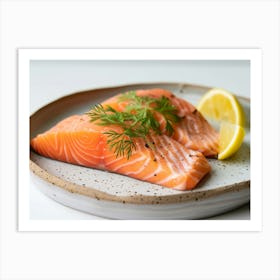 Salmon On A Plate 11 Art Print