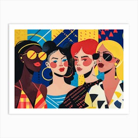 Four Women In Sunglasses Art Print