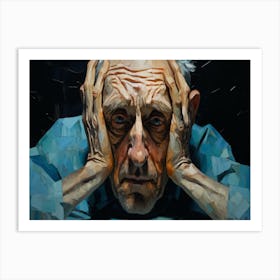 Sad Old Man Art Print