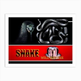 WILD NATURE - black SNAKE design collection Art Print