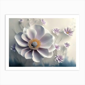 3d Artwork Flower 8 Art Print