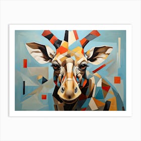 Geometric Giraffe Art Print