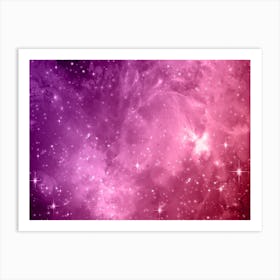 Rainbow Galaxy Space Background Art Print