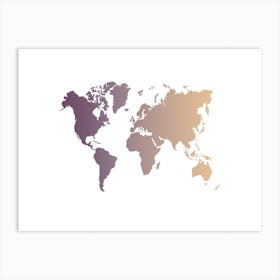 World Map 8 Art Print