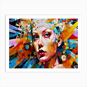 Striking Woman - Abstract Painting Art Print