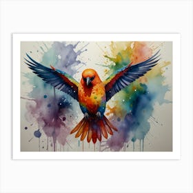 Colorful Parrot Art Print