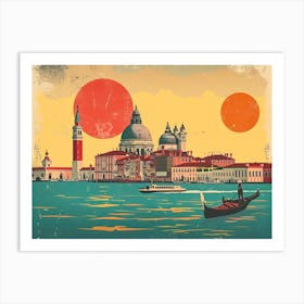 Abstract Venice poster illustration 9 Art Print