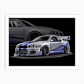 R34 Brian O'Conner 2 Art Print