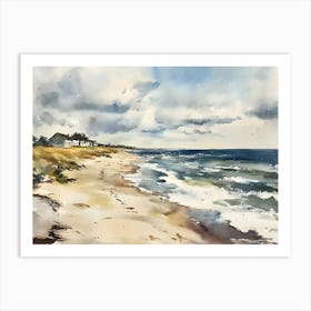 Beach House By The Sea Art Print