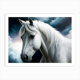 White Horse Art Print