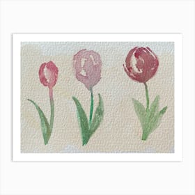 Watercolor Tulips Art Print