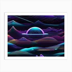 Neon Landscape Art Print