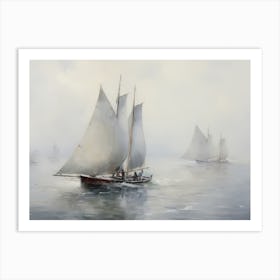 Muted Nautical Ship Painting Art Print