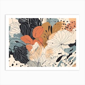Vibrant Floral Boho Art Print