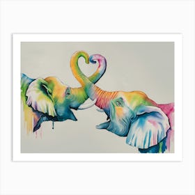 Love Elephants Art Print