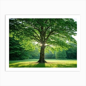 A Radiant Tree Standing Tall In A Vibrant Park Holding A Secure Place Amongst A Lush Spring Foliage (5) Art Print