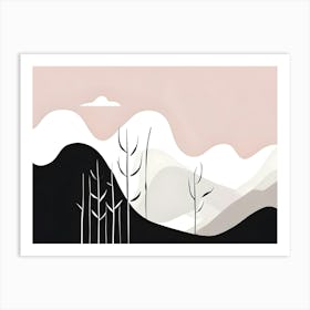 Black And White Landscape 1 Art Print