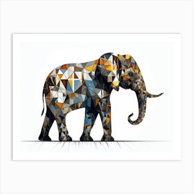 Geometric Elephant 1 Art Print