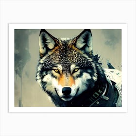 Futuristic Wolf Art Print