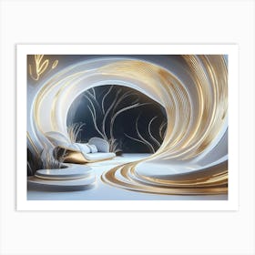 Futuristic Interior Design Art Print