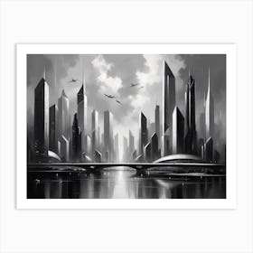 Futuristic Cityscape Art Print